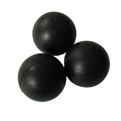 Boule en caoutchouc noir en gros, balle rebondissante en caoutchouc de silicone solide
